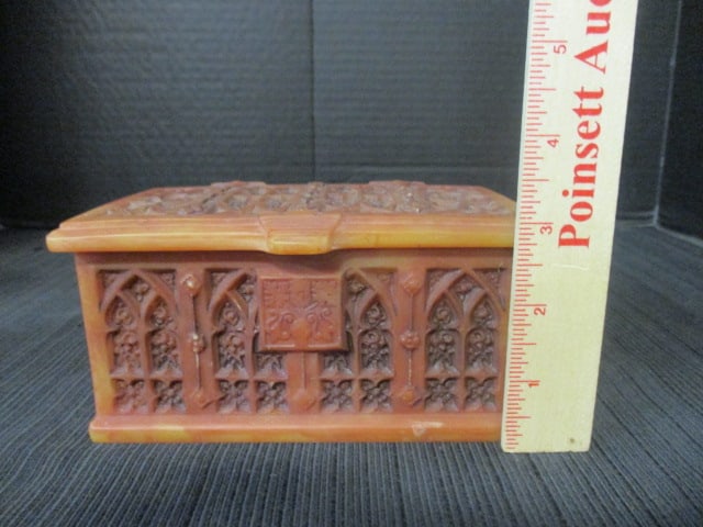 Vintage Incolay Stone Lidded Box - 11