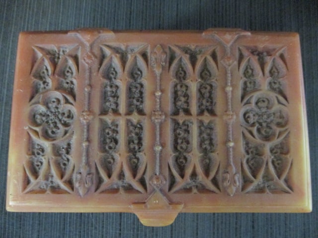 Vintage Incolay Stone Lidded Box - 4