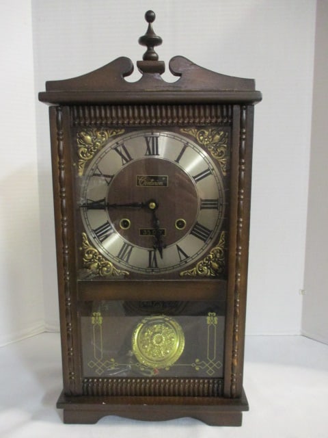 Vintage Centurion 35-Day Mantle Pendulum Clock with Key (1 of 10)