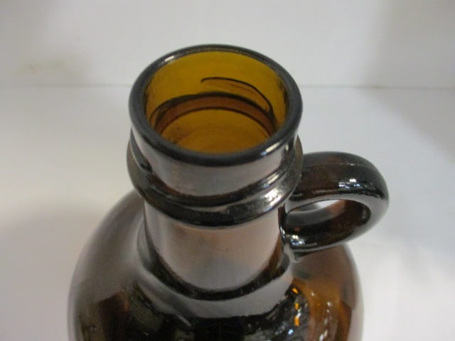 Vintage 1-Gallon Amber Brown Glass Jug - 4