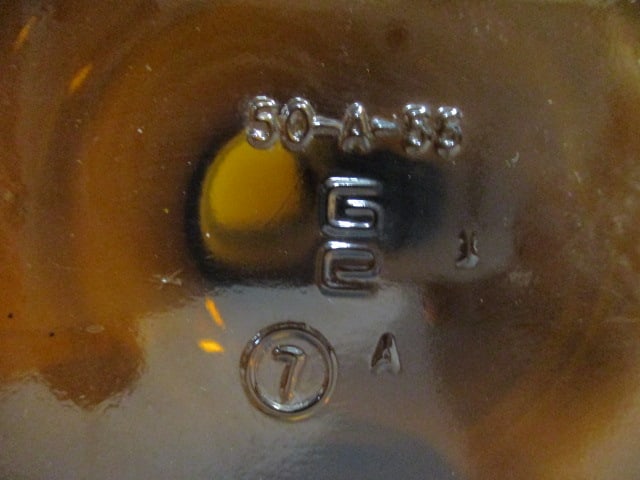 Vintage 1-Gallon Amber Brown Glass Jug - 5