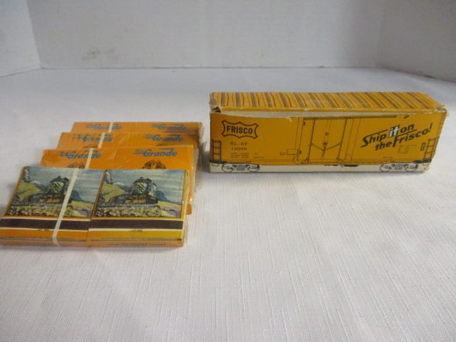 Lot of Vintage Frisco and Rio Grande Railroads Advertising Matchbooks: most still in plastic packages