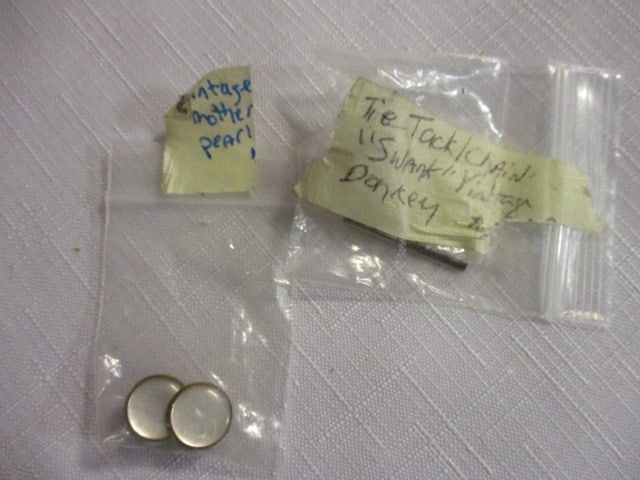 Lot of Vintage and Military Buttons, Pins, and Tie Tacks - 9