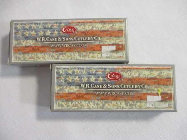 2 Case XX Mini Blackhorn Folding Pocket Knives in Original Boxes: 059L-SS