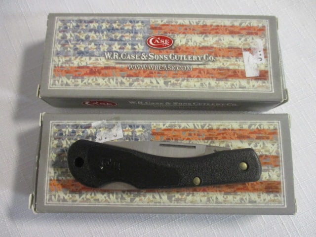 2 Case XX Mini Blackhorn Folding Pocket Knives in Original Boxes: 059L-SS