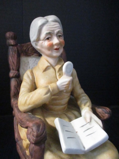 2 JJ Fine Quality Limited Edition Ceramic Old Man and Old Lady on Rocking - 4