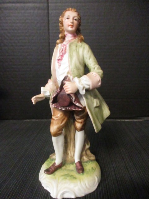 2 Vintage Lefton Colonial Couple Porcelain Figurines - KW565 - 12