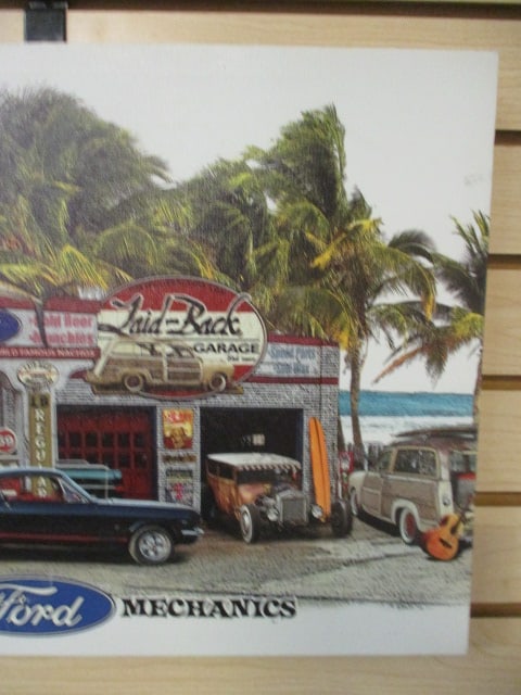 Print on Canvass of "Laid Back Garage - Certified Ford Mechanics" - 4