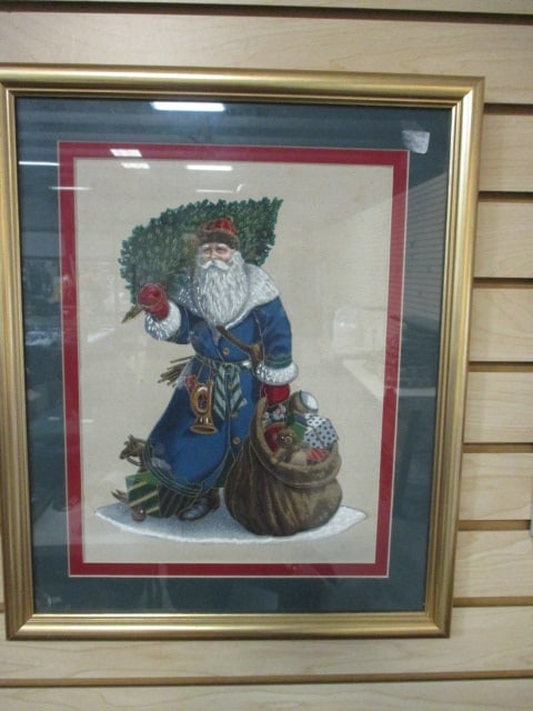Framed and Matted "Old World Santa Claus" by Bobbi Becker Print - 2