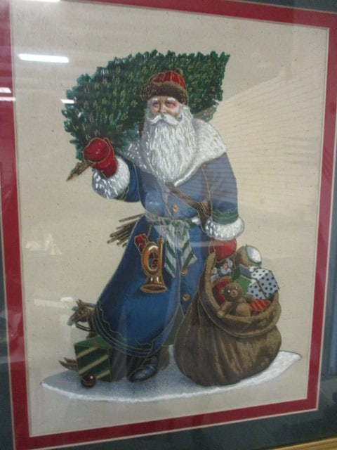Framed and Matted "Old World Santa Claus" by Bobbi Becker Print - 5