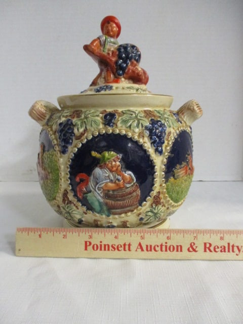Vintage 1950s German Gertz Pottery Biscuit/Cookie Jar - 16
