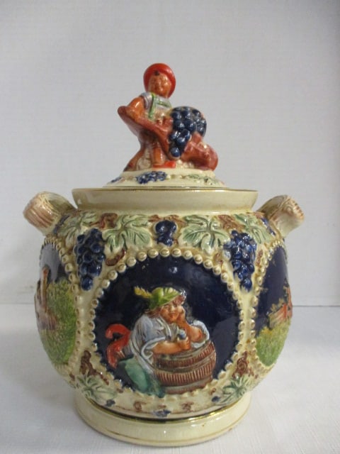 Vintage 1950s German Gertz Pottery Biscuit/Cookie Jar (1 of 17)