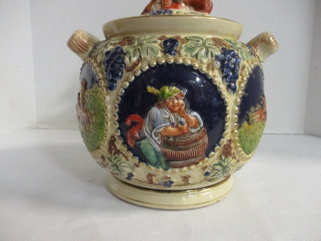 Vintage 1950s German Gertz Pottery Biscuit/Cookie Jar - 3
