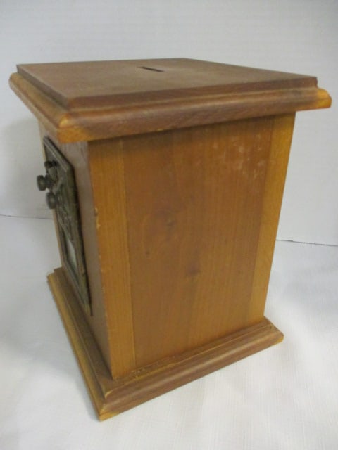 Antique USPS Post Office Mail Door Wood Bank - 6