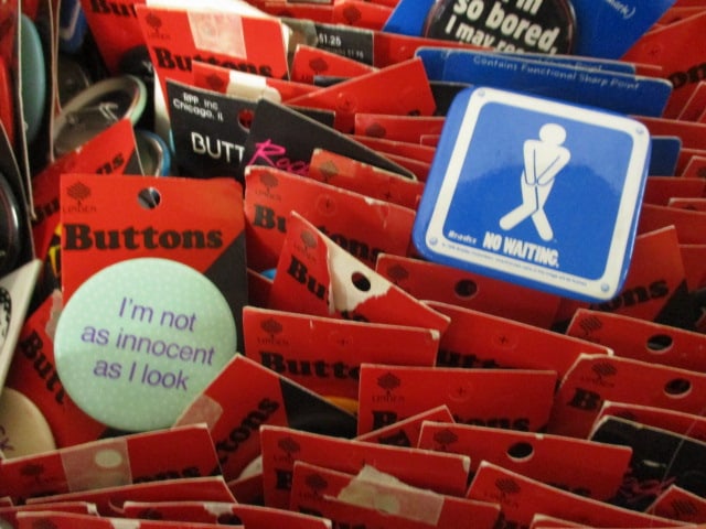 Lot of 250+ New Old Stock Novelty Button Pins - 3