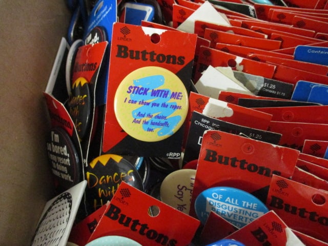 Lot of 250+ New Old Stock Novelty Button Pins - 7