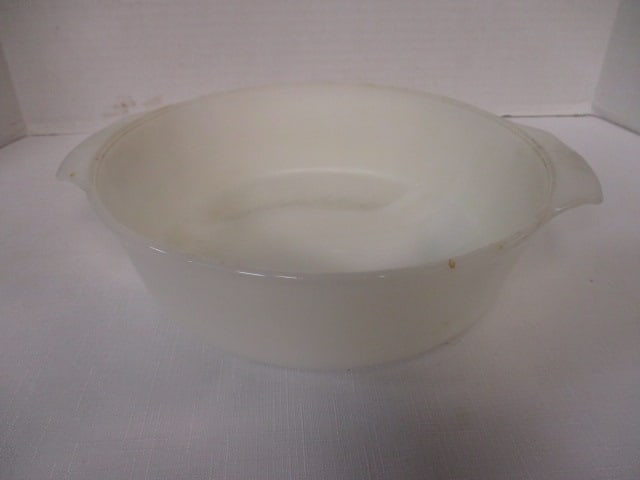 3 Vintage Pyrex "Woodland Brown" Milk Glass Cups, Pyrex Blue 2 1/2 Quart - 6