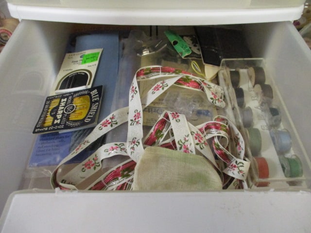 Vintage Sewing Lot - Wood Spool Thread in Mason Jars, Thread Rack in - 4