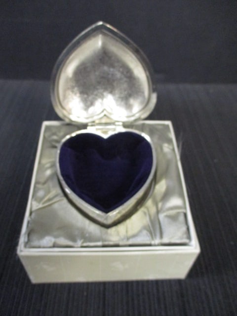 Vintage Beaded Evening Bag, Silverplated Heart Trinket Box, and Silverplated - 7