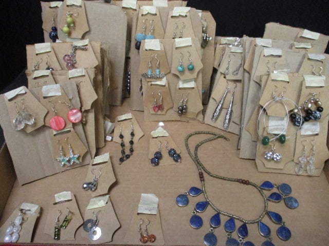 Lot of Handmade Jewelry - Mostly Earrings and Necklaces: see pictures and preview for selection and condition 