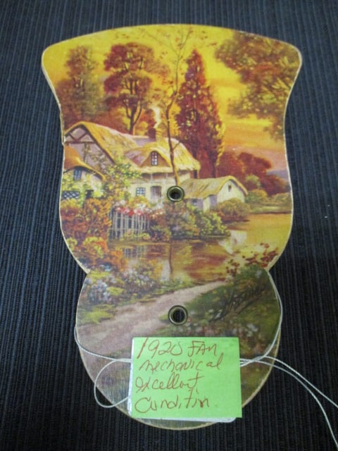 Lot of Vintage Advertising Hand Fans and 3 Accordion Fans - 7