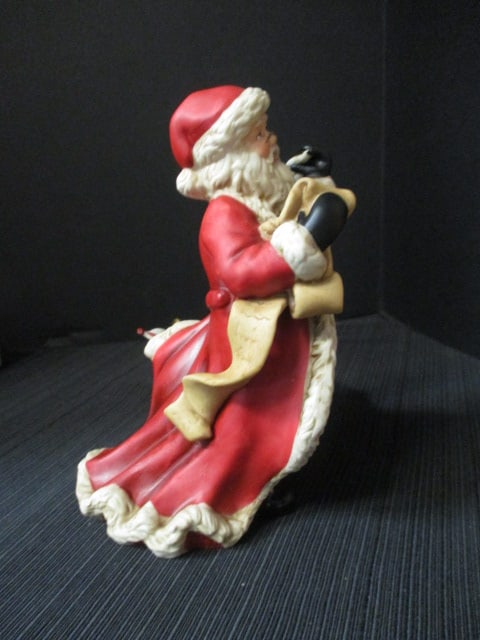 Party Lite "Santa Checking His List" Candle Holder in Original Box and Extra - 12