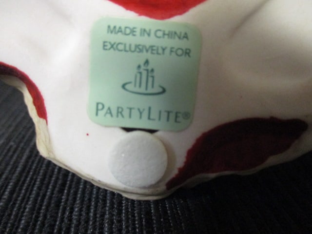 Party Lite "Santa Checking His List" Candle Holder in Original Box and Extra - 13