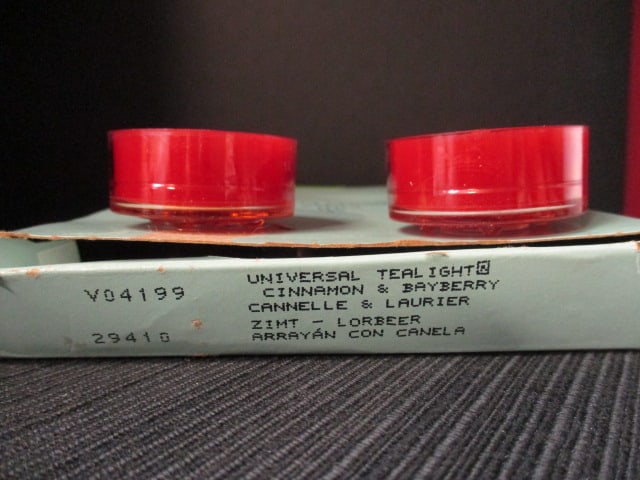 Party Lite "Santa Checking His List" Candle Holder in Original Box and Extra - 2