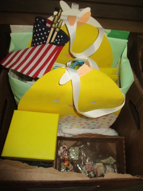 Lot of Gift Bags, Boxes, and Decorations - Easter, Valentine's Day,: Independence Day, etc., see pictures and preview for selection and condition 