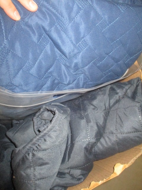 2 Quilted Blue Twin Bedspread and Sham Sets and New Old Stock - 3