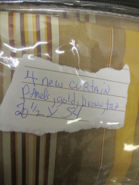 4 New Curtain Panels, Beaded Tie Backs, and Curtain Rod Holders and Hooks - 4