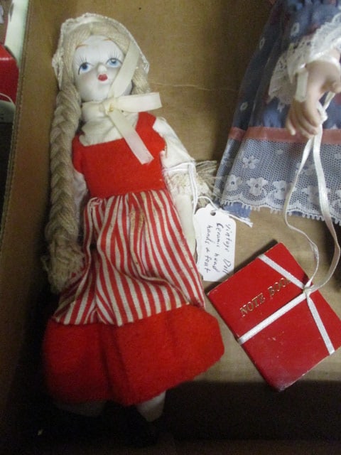 Brinn's Porcelain and Cloth Doll and Small Vintage Ceramic and Cloth Doll - 2