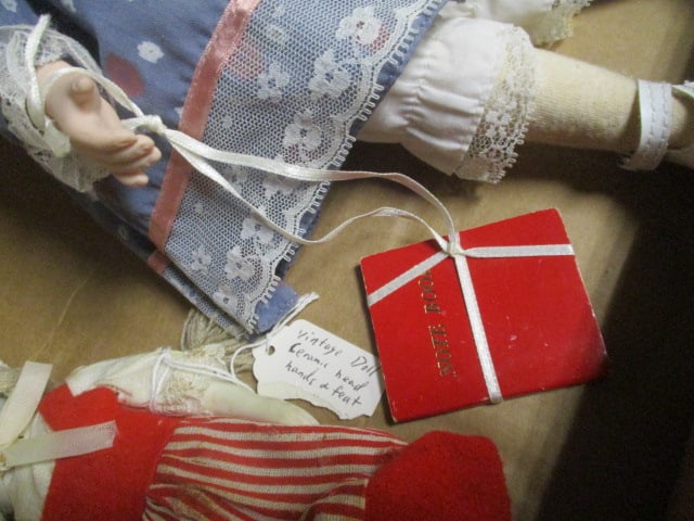 Brinn's Porcelain and Cloth Doll and Small Vintage Ceramic and Cloth Doll - 5
