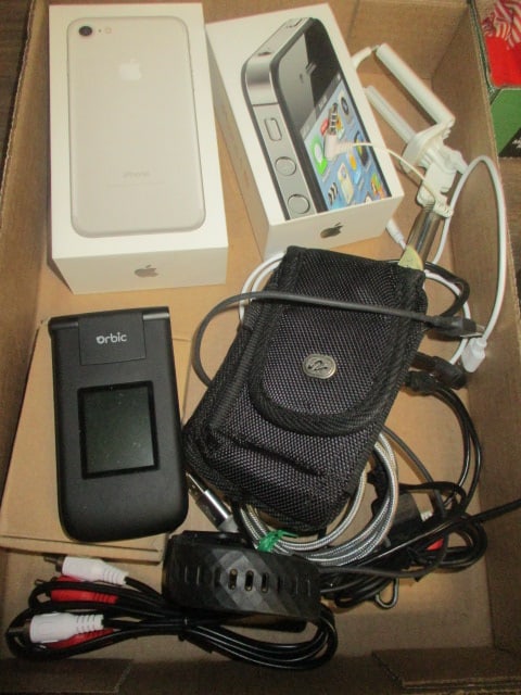 Lot of Cellphones and Accessories - iPhone 4s, iPhone 7, and Orbic Flip (1 of 9)