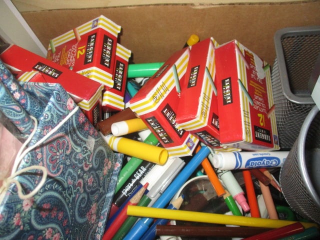 Office Lot - Computer Mouse, Notebooks, Pens, Highlighters, Containers, etc. - 4