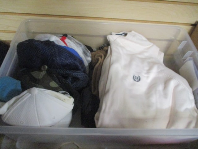 Lot of Golf Pullover Shirts/Sweaters and Ball Caps: see pictures and preview for selection and condition 