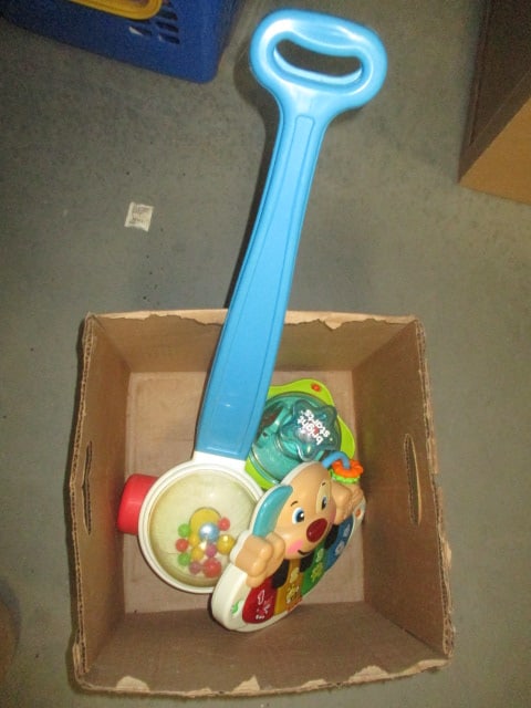 Vintage Fisher-Price Corn Popper Push Toy, Fisher-Price Laugh and Learn,: and Bright Stars Press and Go Toy