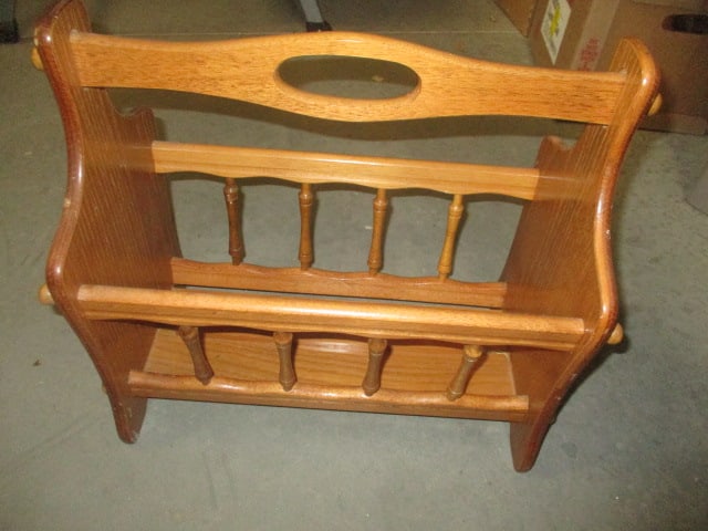 Vintage Wood Magazine/Book Rack (1 of 3)
