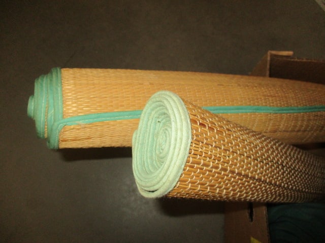 New Old Stock Eggcrate Camping Pad, 2 Straw Beach Mats, and Bag of - 4