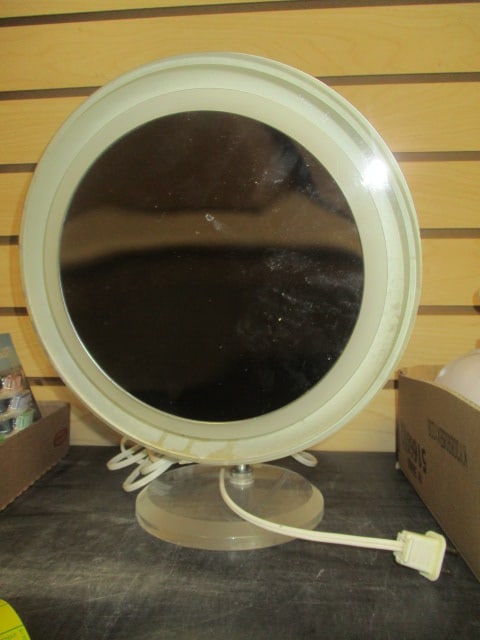 Lighted Magnifying Mirror: 12", works 