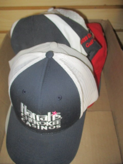 Lot of 8 Harrah's Cherokee Casino Ball Caps: see pictures and preview for selection and condition 