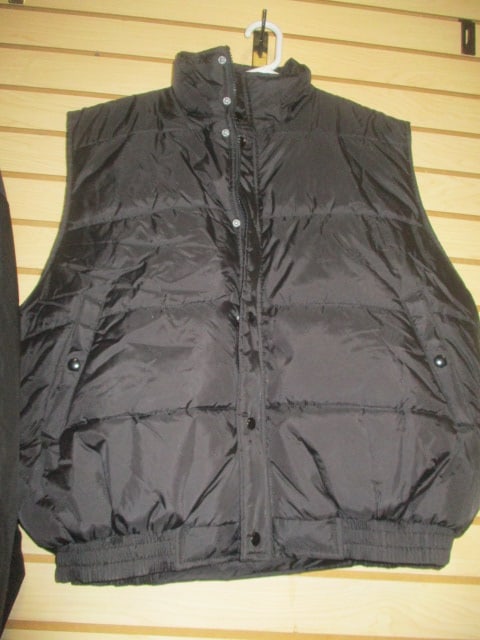 New Old Stock Burnside Black Men's Puffy Vest Coat - Size XL: .