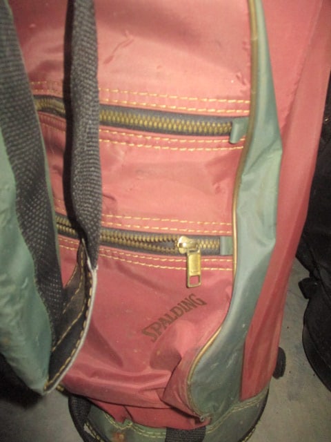 Vintage Golf Bag with Iron Golf Club Set, Wood Drivers, and Extra Clubs - 3