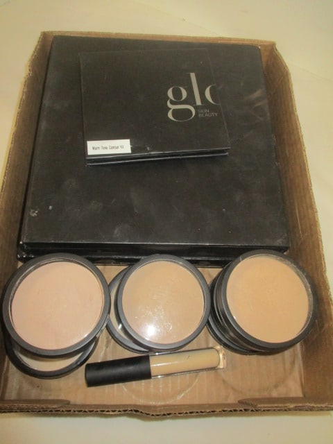 Lot of Glo Skin Beauty Makeup - Powder Bases, Toners, Contour Kit, etc.: both new and slightly used tester makeup, see pictures and preview for selection and condition 