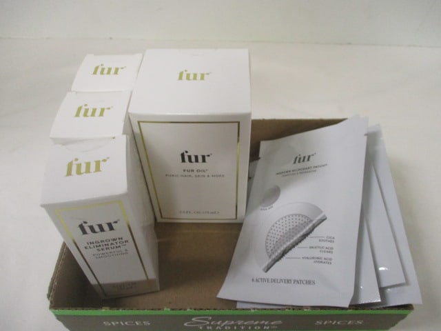 Lot of New Old Stock Fur Natural Skincare and Unwanted Hair Oil and Serums: see pictures and preview for selection 