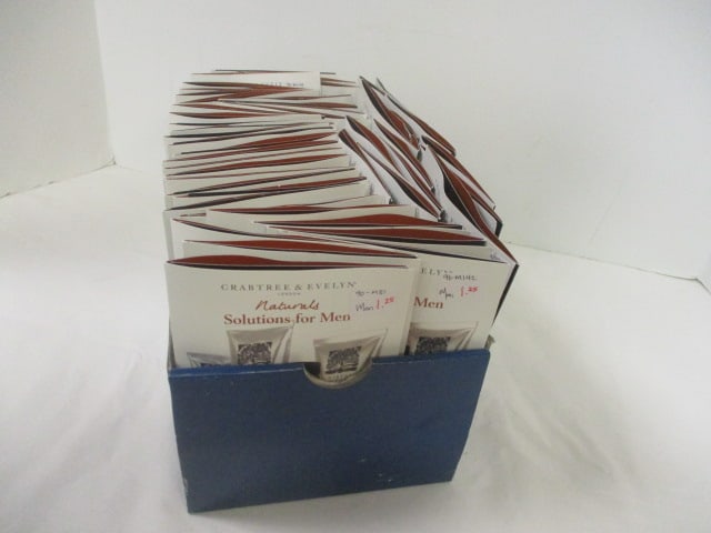 Lot of 50 New Old Stock Crabtree & Evelyn Naturals Solutions for Men Tester Packs: see pictures and preview for selection