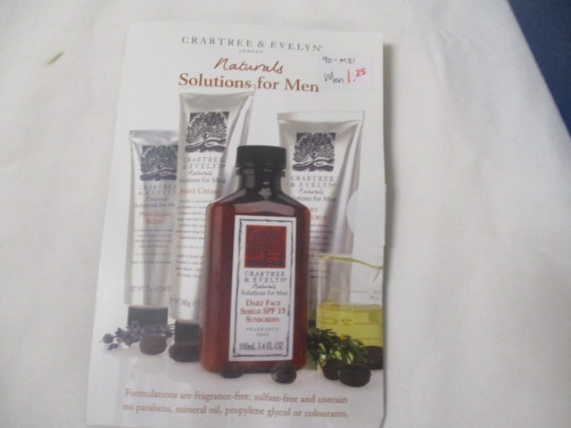 Lot of 50 New Old Stock Crabtree & Evelyn Naturals Solutions for Men Tester Packs - 2