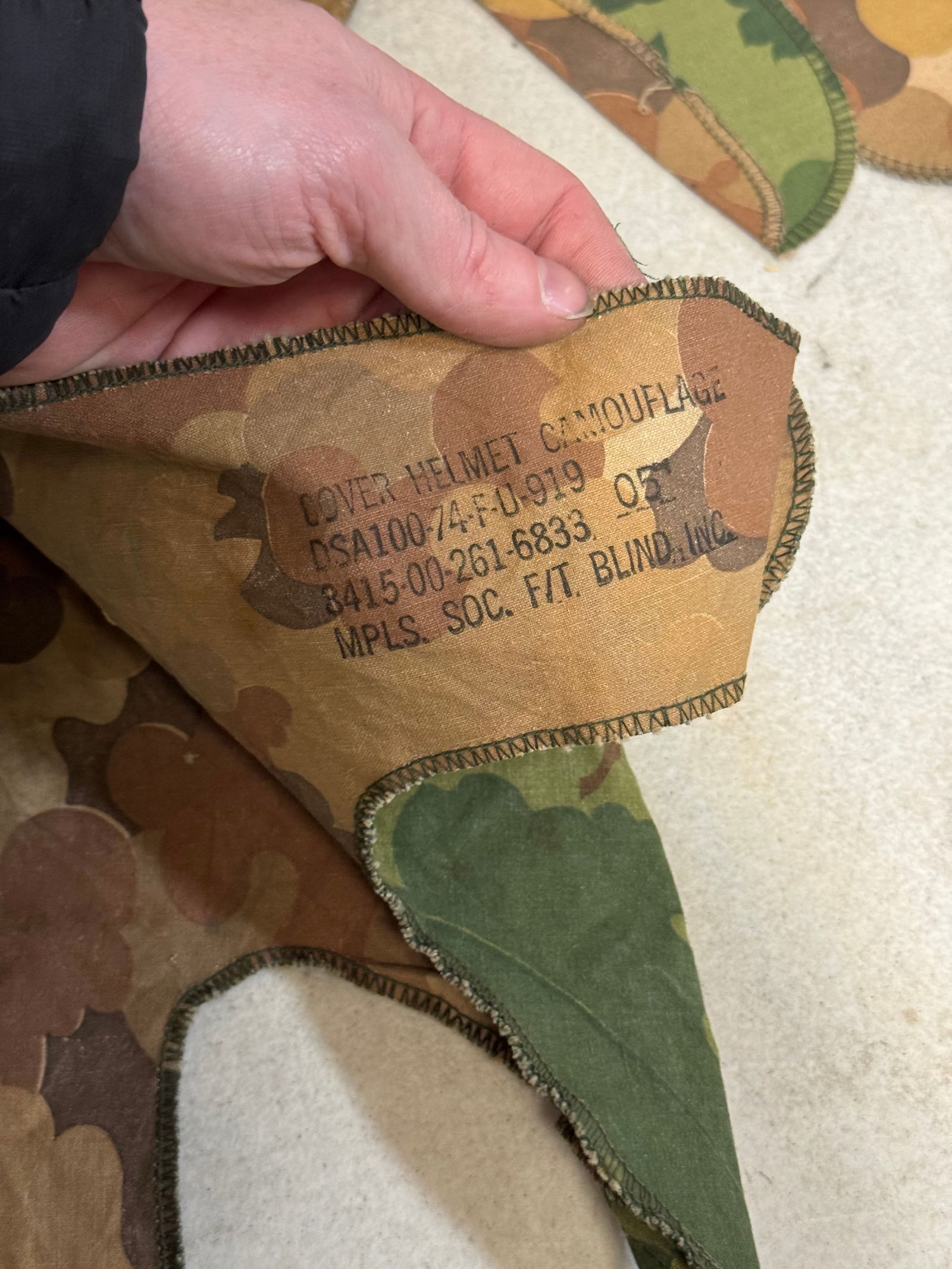 Lot of (3) Military Helmet Covers - 4