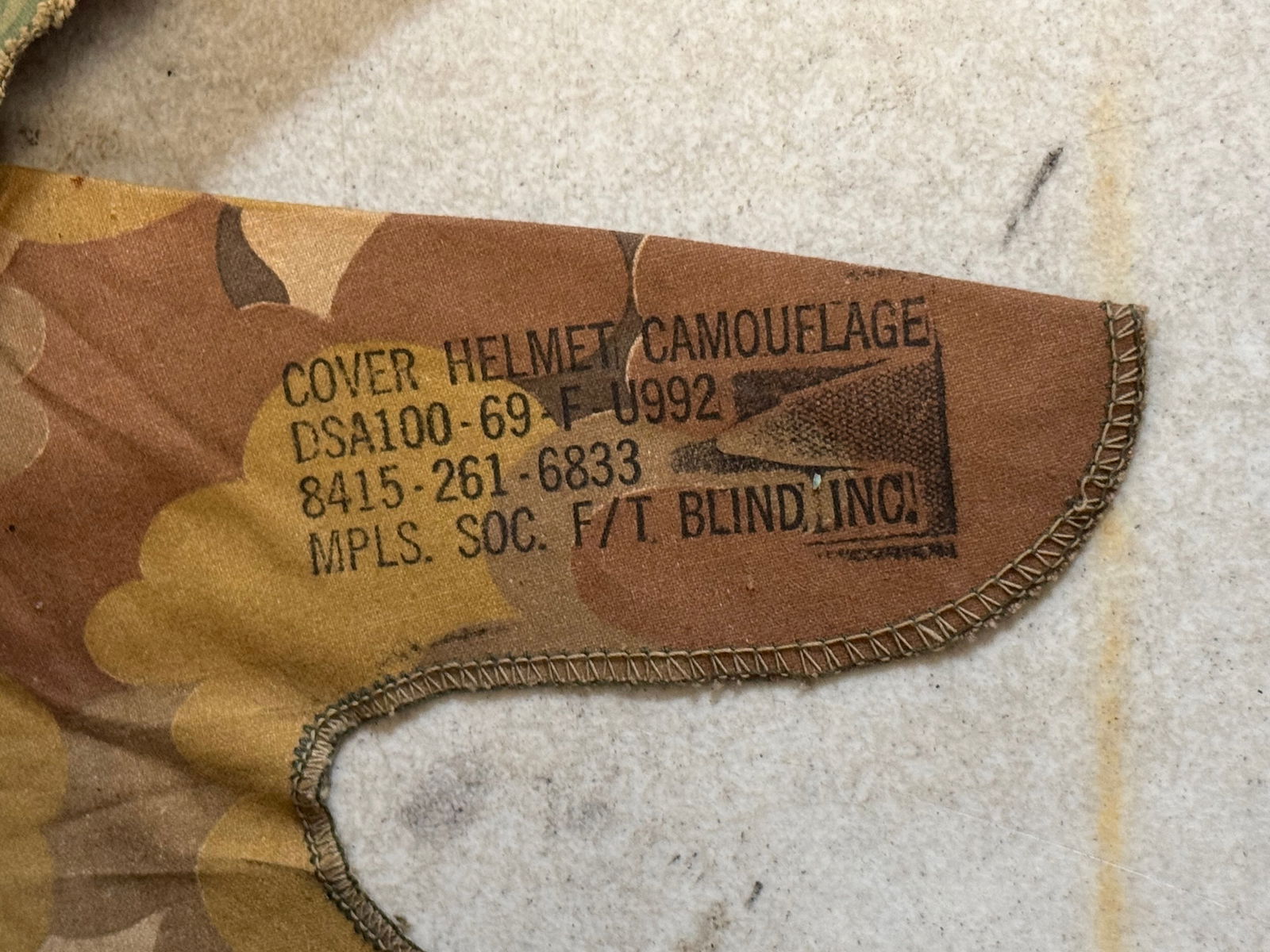 Lot of (3) Military Helmet Covers - 9