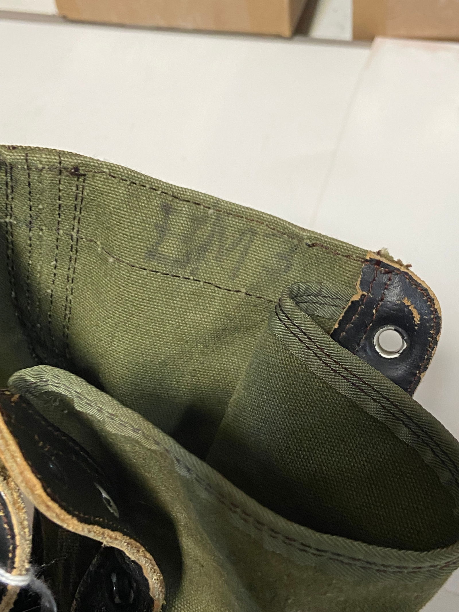 Pair of Addison Ro-Search Vietnam Era Boots and Map Case - 7